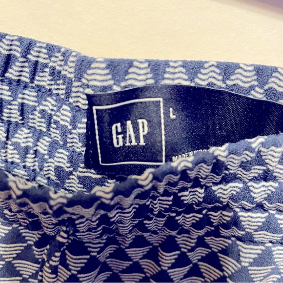 Gap Blue Geometric Pattern Polyester Joggers Sz L - Picture 3 of 12